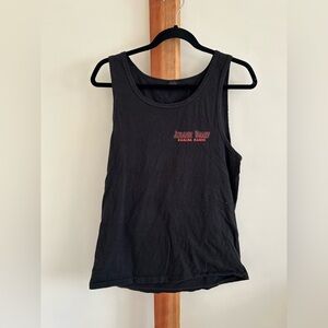 Source Unknown Jurassic Valley Black Graphic Tank Top